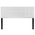 thumbnail image 3 of Bedford Tufted Upholstered Queen Size Headboard in White Fabric, 3 of 9