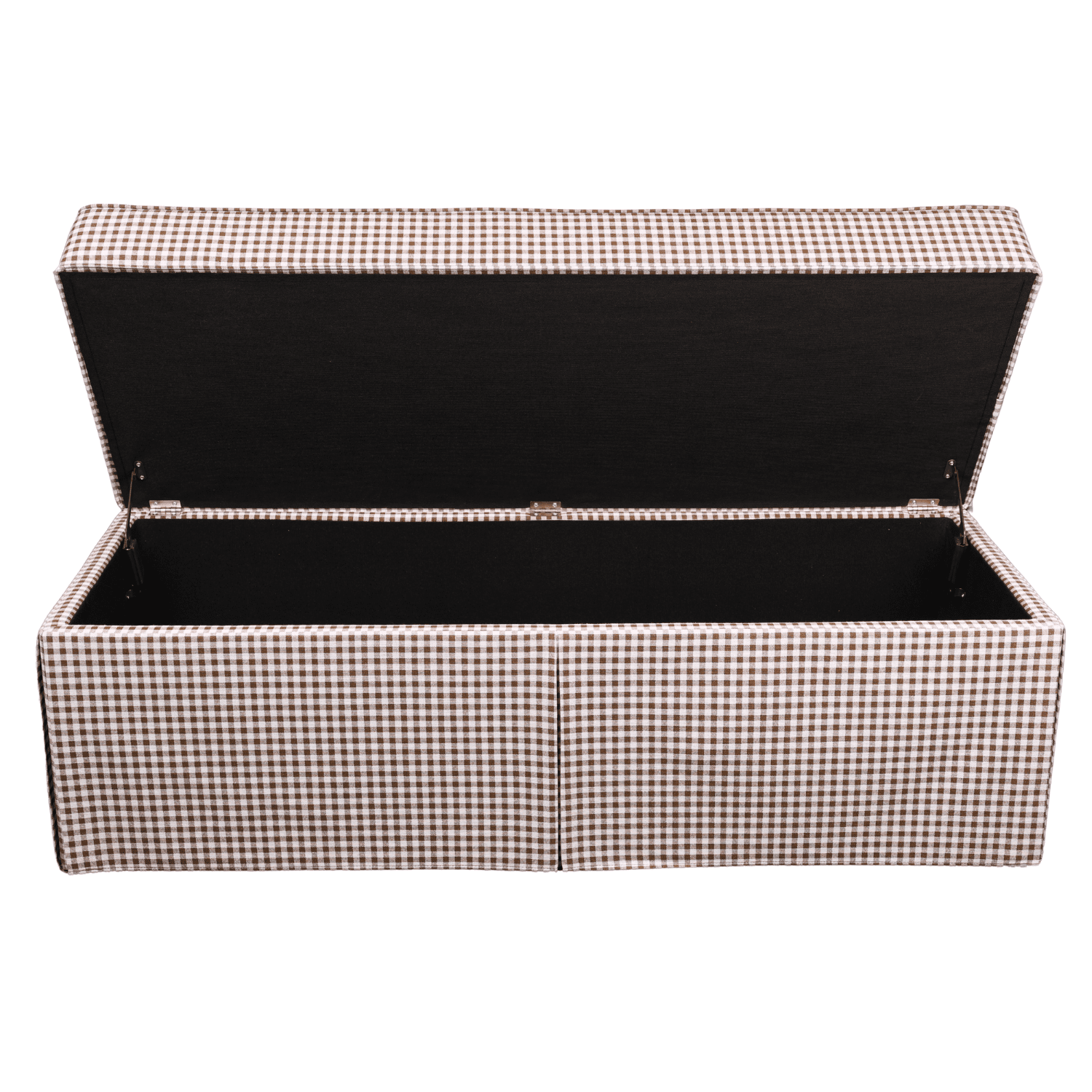 My Texas House Clementine Skirted Upholstered Bench with Gingham Pattern