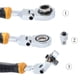 thumbnail image 3 of Llave de trinquete Llave dinamométrica de ajuste con adaptador de llave de tubo 1/4" 3/8" 1/2" Llave de tubo 5 piezas Herramienta manual Accesorios prácticos, 3 of 4