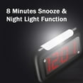 thumbnail image 4 of Reloj despertador con números grandes, luz nocturna, fácil de leer, reloj digital de brillo completo, alarma de sonido de 2 niveles, puerto de carga USB, formato de 12 horas, repetición de 9 minutos, TUNC Sencillez, 4 of 5