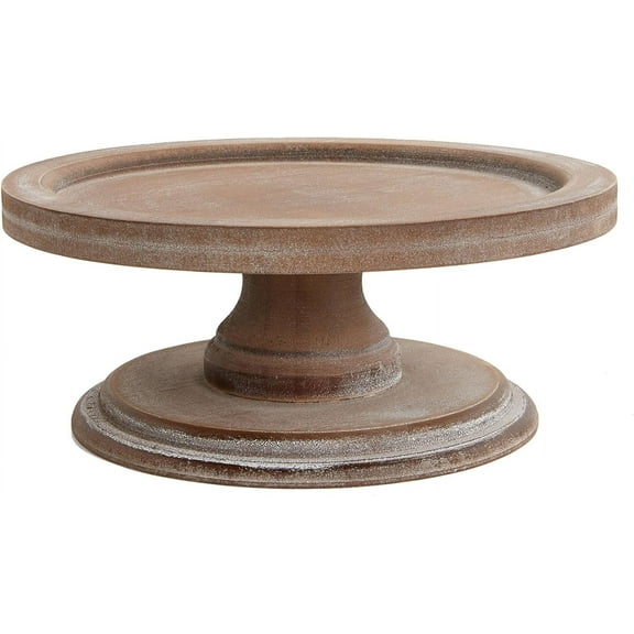 SOFE Round Wood Cake Stands Farmhouse Risers for Display Decorative, Cake Pedestal Serving Platter for Coffee Dessert Table, Christmas Party, Wedding, Dining Room, Living Room