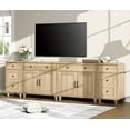 thumbnail image 6 of WAMPAT TV Stand for 100 Inch TV, 4-in-1 TV Console Table for 75/80/85/90 Inch TV, Farmhouse Entertainment Center with Charging Station, Kitchen Sideboard Buffet Cabinet for Dining Room, Oak, 6 of 8