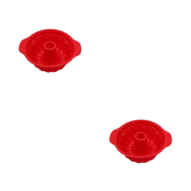 Moyic Utensilios para hornear de silicona con forma de , utensilios para hornear pasteles, magdalenas, decoración de cocina, accesorios Rojo 2Conjunto
