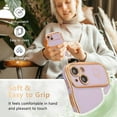 thumbnail image 3 of ZUKKASHAN Compatible with iPhone 13 Case for Girls Women, Cute Curly Wave Frame Shape Soft Silicone Case with Love Heart Pattern Camera Protection Golden Edging Shockproof Cover, 3 of 5