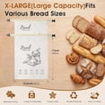 thumbnail image 2 of 2-PCS Beeswax Bread Bag with Zipper Seal – Reusable Bread Storage Bags, Eco-Friendly Natural Beeswax Lining, to Keep Homemade Bread Fresh for Sourdough & Artisan Loaves (White), 2 of 7