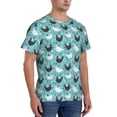 thumbnail image 2 of Bixox Men's Lovely Roosters Printed Short Sleeve Skinny Athletic T-Shirt, 2 of 6