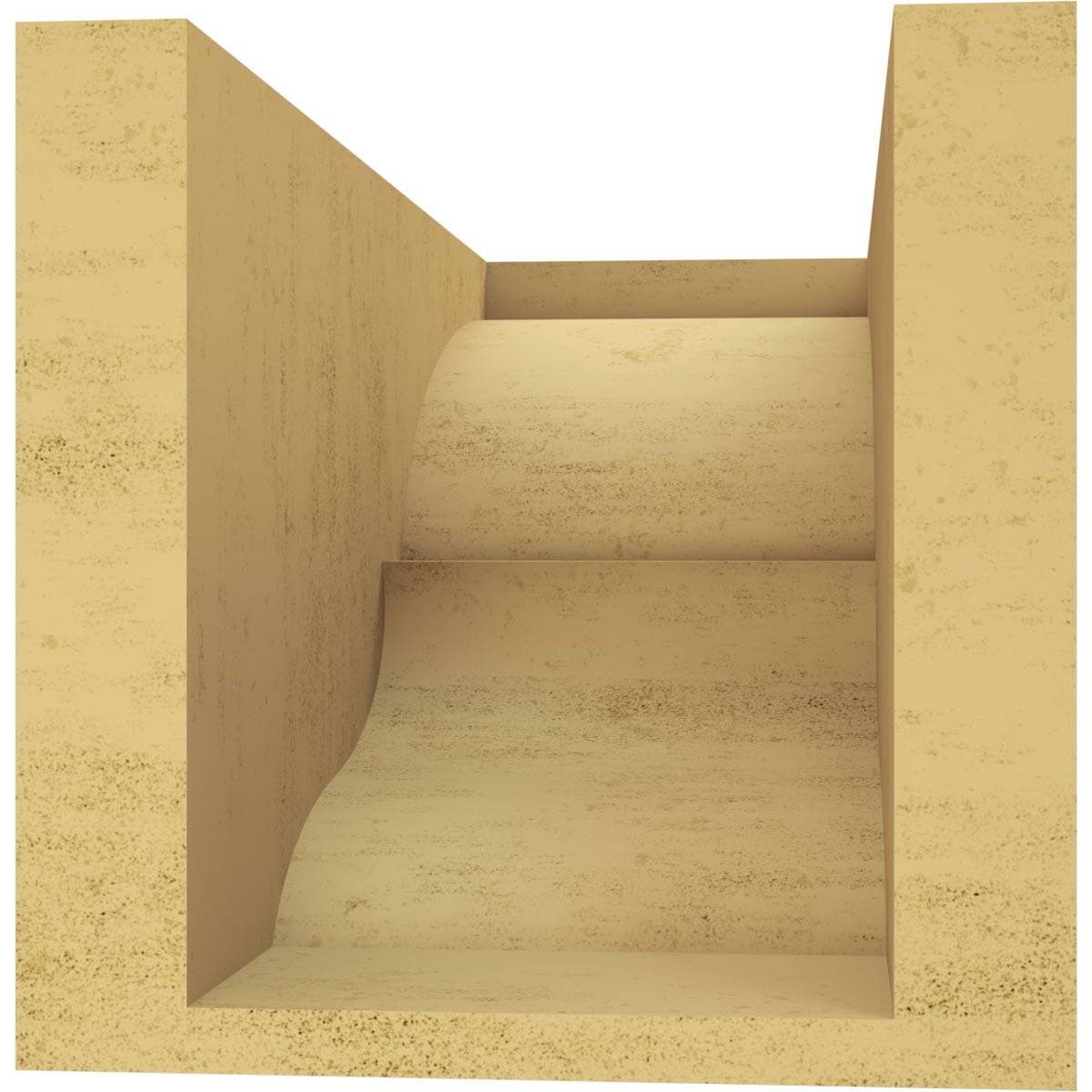 6"W x 12"D x 6"H Wide Asheboro Rough Cedar Woodgrain TimberThane Corbel, Primed Tan