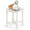 thumbnail image 1 of Table d'Appoint Adirondack de Patio 18 Pouces Résistant aux Intempéries en HDPE pour Jardin Blanc, 1 of 9