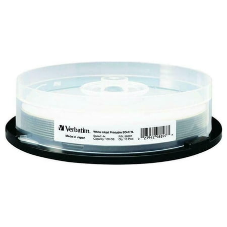 UPC: 0023942988977 | Verbatim Blu-ray Recordable Media – BD-R – 4x – 100 GB – 10 Pack Spindle