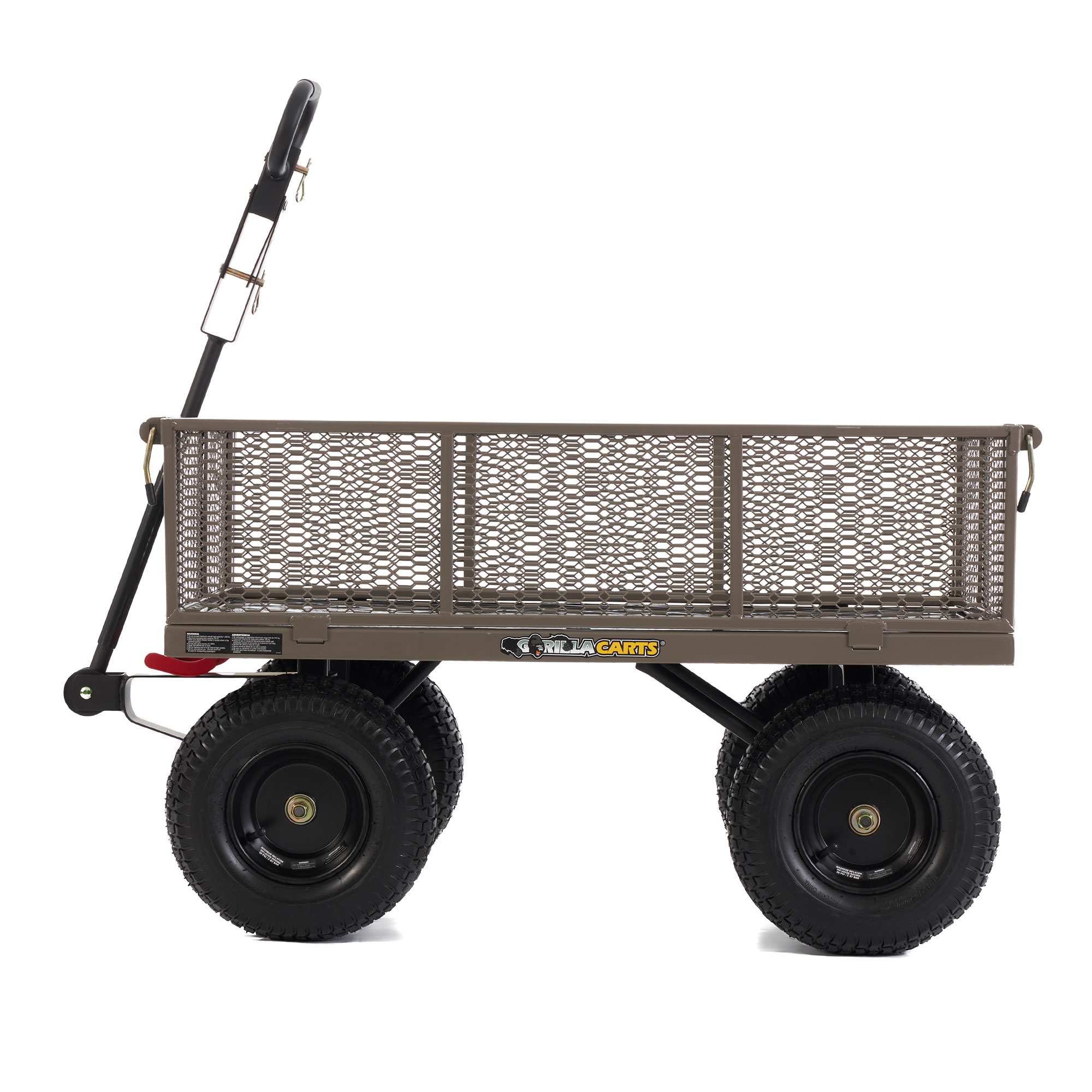 Gorilla Carts Steel Dump Cart Garden Beach Wagon, 1,200Lb Capacity, Gray - image 3 of 12