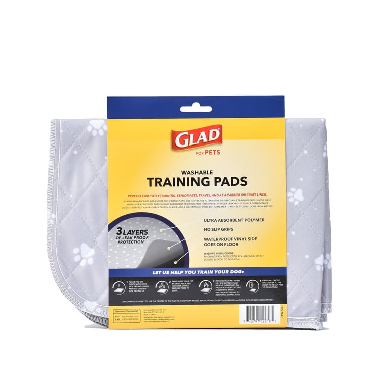 Glad For Pets Washable Reusable Dog Training Pads, Small 2 Pack photo 3