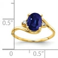 thumbnail image 2 of Primal Gold 14 Karat Yellow Gold 8x6mm Oval Sapphire and Diamond Ring, 2 of 4