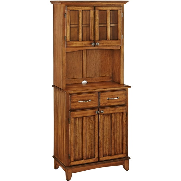 Home Styles Small Buffet With TwoDoor Hutch, Cottage Oak Finish
