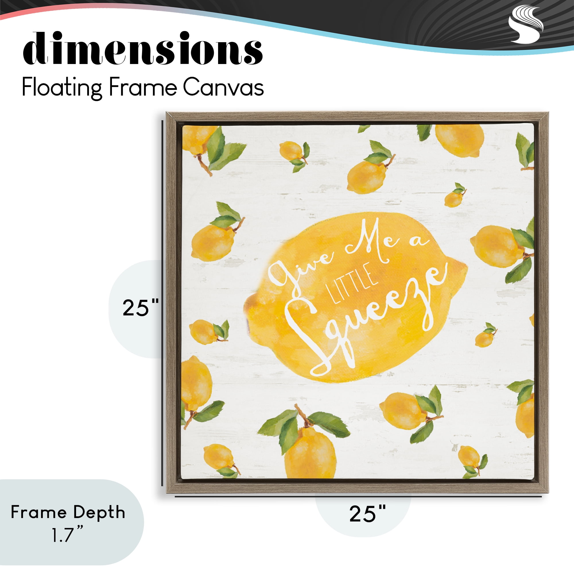 Stupell Industries Give Me A Squeeze Brown Framed Floater Canvas Wall Art, design by Lanie Loreth