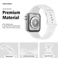 thumbnail image 3 of WFEAGL Apple Watch Band for Silicone Sport Replacement Strap 42mm 44mm 45mm White, 3 of 8