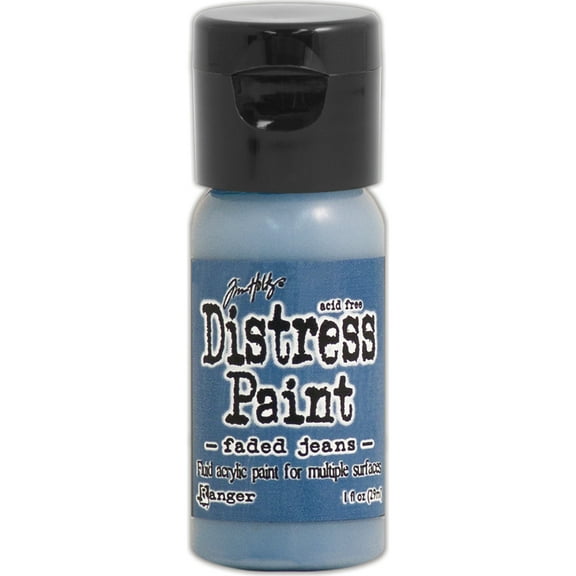 Tim Holtz Distress Paint Flip Top 1oz-Faded Jeans