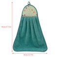thumbnail image 3 of Hand Towel Coral Velvet Dishcloth Hanging Hand Towel; Washing Cloth Towel Bathroom Kitchen Accessory Pattern Random, Green, 3 of 9
