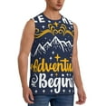thumbnail image 2 of Disketp Let The Adventure Begins Sleeveless Tshirts For Men, Muscle Shirts For Men Dry Fit Tank Top-Large, 2 of 8