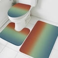 thumbnail image 3 of Burnt Orange Teal Ombre Bath Mat 3 Piece Bathroom Rug Set, Modern Abstract Art Aesthetics Non Slip Bath Rug Contour Mat and Toilet Lid Cover, Absorbent Shower Mats Soft Bath Rugs and Mats Sets, 3 of 8