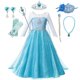 thumbnail image 1 of Disney Frozen Snow Queen Elsa vestido princesa Anna Halloween Cosplay disfraz para niñas niños malla blanca ropa de fiesta de graduación Vestido5-6T (etiqueta 130) Gao Jinjia LED, 1 of 2