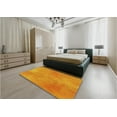 thumbnail image 5 of Ahgly Company Machine Washable Indoor Square Transitional Neon Orange Area Rugs, 4' Square, 5 of 7