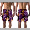 thumbnail image 3 of luoweisi Men's Beach Shorts Quick Dry Swim Trunks with Mesh Lining Grape L, 3 of 5