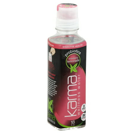 KARMA WELLNESS WATER: Probiotics Drink Strawberry Lemonade, 18 (Best Probiotic Drink Uk)