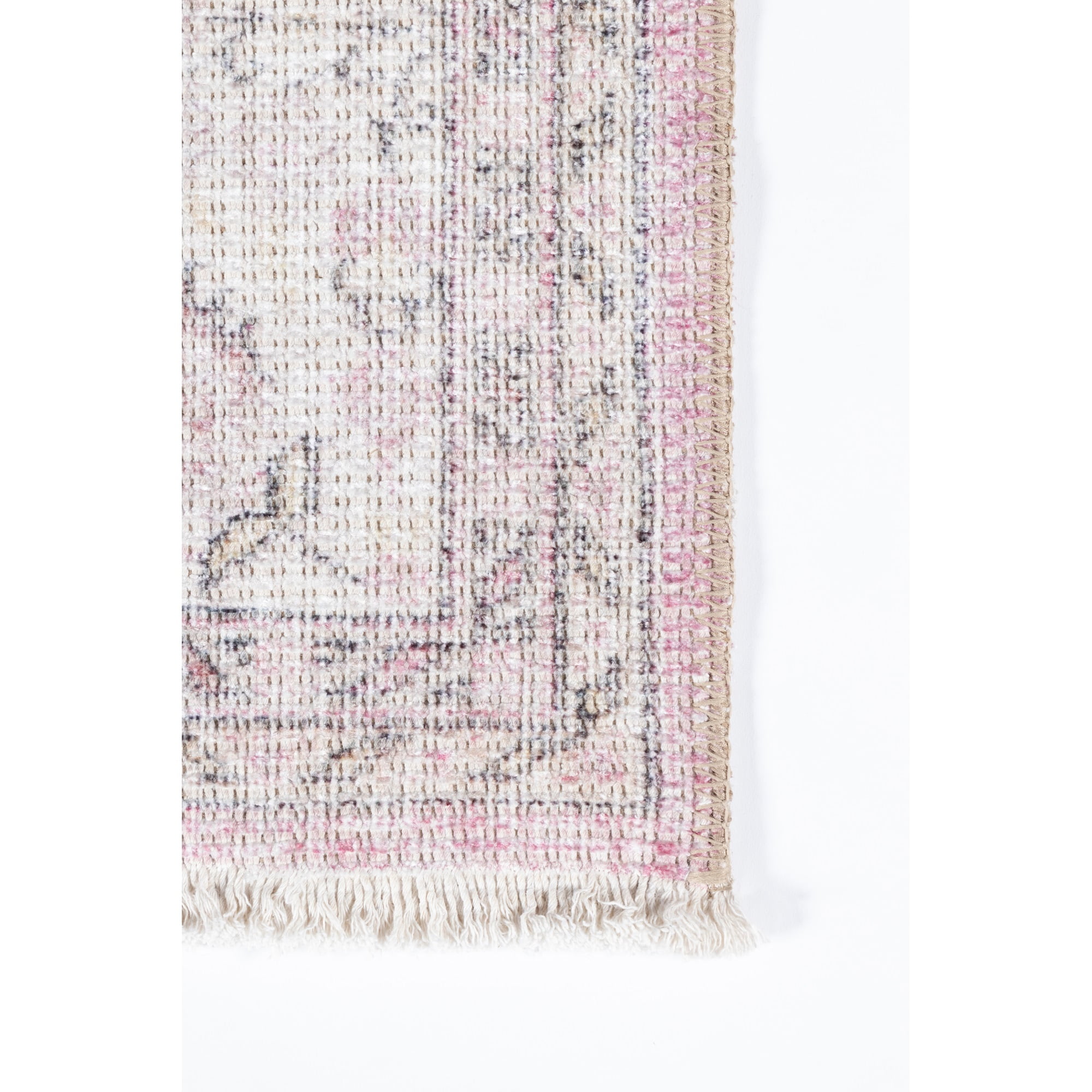 Momeni  Helena Polyester and Cotton Trditional Area Rug Pink 2'6" X 8' Runner 8' Runner Indoor,Runner Rectangle,Runner