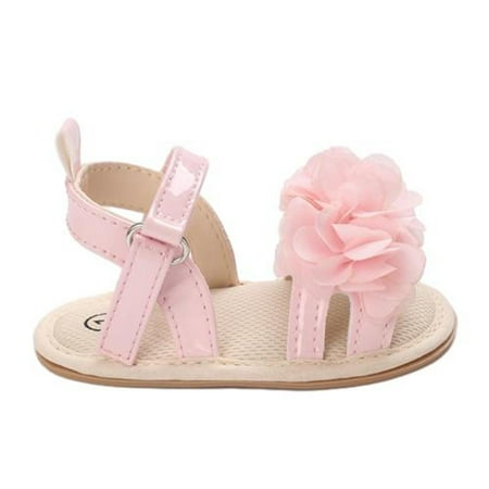 Meresysid Toddler Kids Infant Newborn Shoes Non-Slip Rubber Sole s First Walking Crib Shoes Loafers Flats Pink