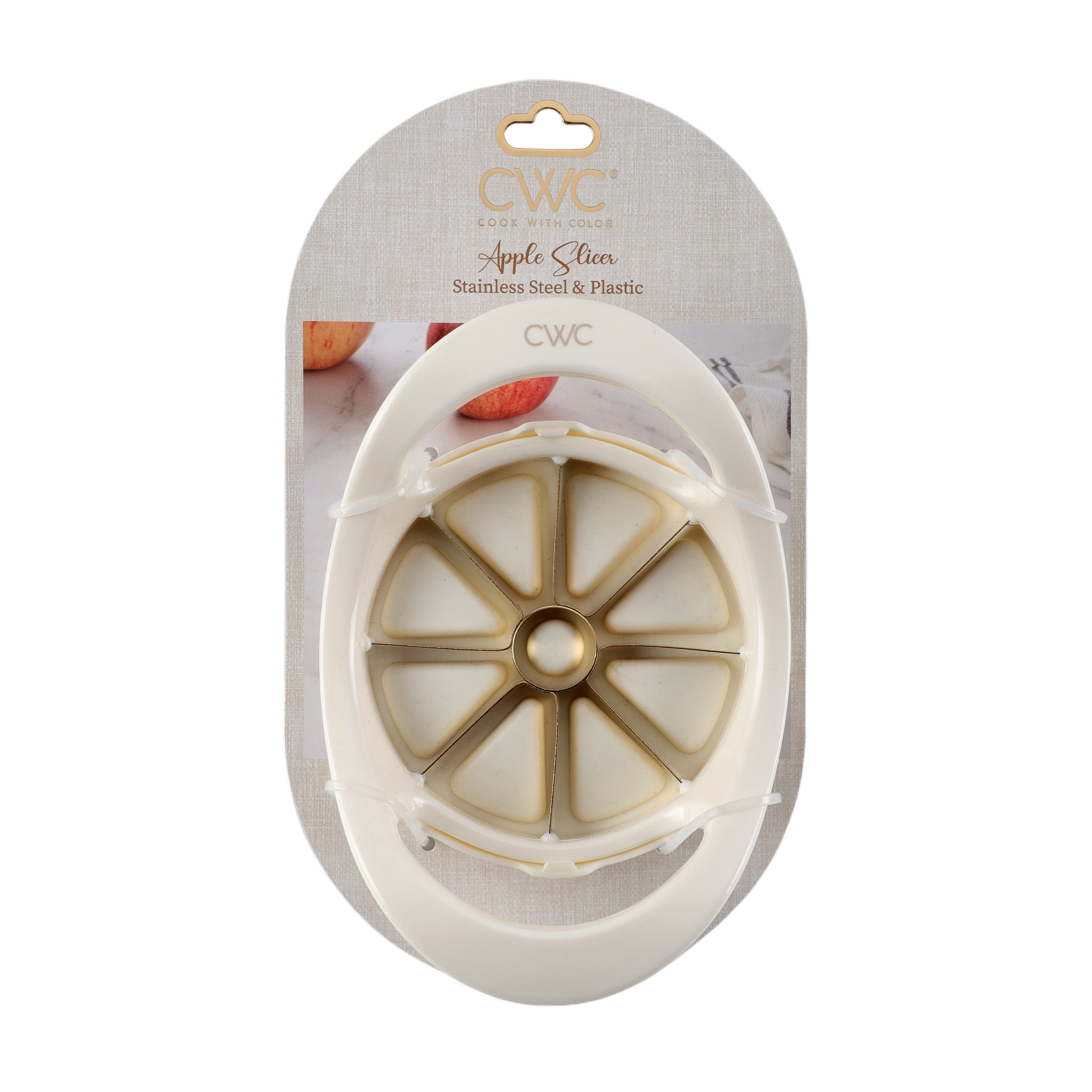 Cook with Color Durable Stainless Steel Apple Corer with Ergonomic Handle