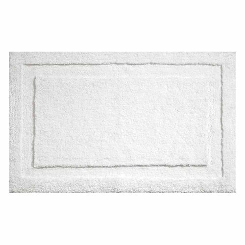 InterDesign Microfiber Abstract Bathroom Shower Accent Rug 34 x 21 Black/White 