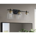 thumbnail image 2 of Modern 3-Light Transparent Glass Style Vanity Lighting Fixture, 2 of 4