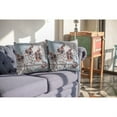 thumbnail image 5 of Amrita Sen Suede Zippered Pillow With Brown on Blue Finish CAIPL70FSDS18X18, 5 of 5