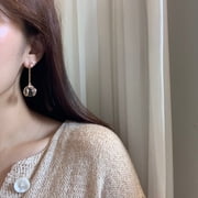 Clear Lucite Ball Dangle earrings
