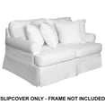 thumbnail image 4 of Sunset Trading Horizon Slipcover for T-Cushion Loveseat | Warm White, 4 of 5