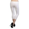 thumbnail image 3 of Vivian's Fashions Capri Leggings - Cotton, Junior Size (White, Small), 3 of 3