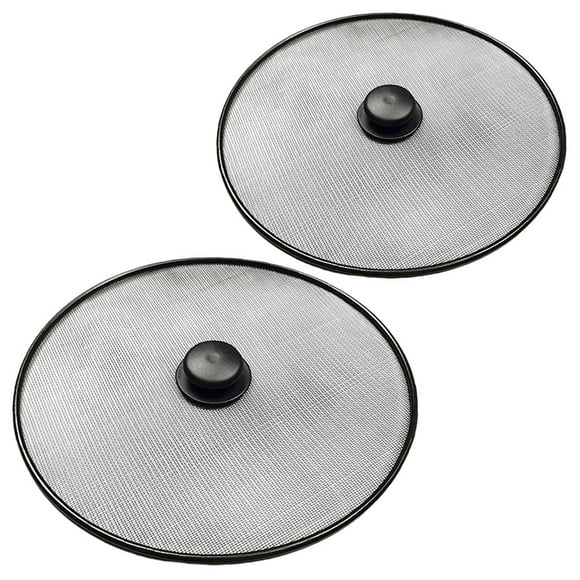 Milisten 2 pcs Stainless Steel Splatter Screen Mesh Splatter Guards Grease Splatter Screen Frying Pan Splatter Screen