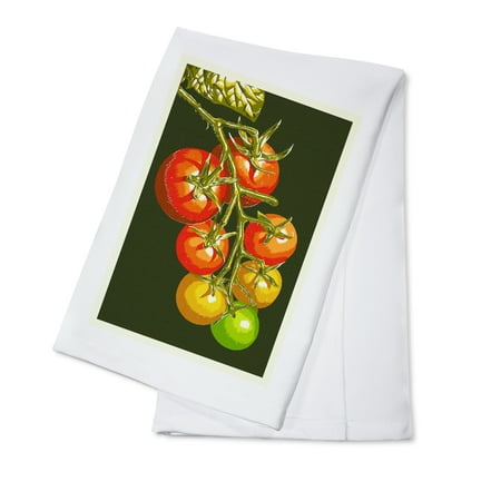 Tomato Press - Tomatoes - Letterpress - Lantern Press Poster (100% Cotton Kitchen Towel)