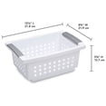 thumbnail image 3 of Sterilite Small Stacking Basket, Open Top Storage Bin with Handles, 8 Pack, White, 3 of 9