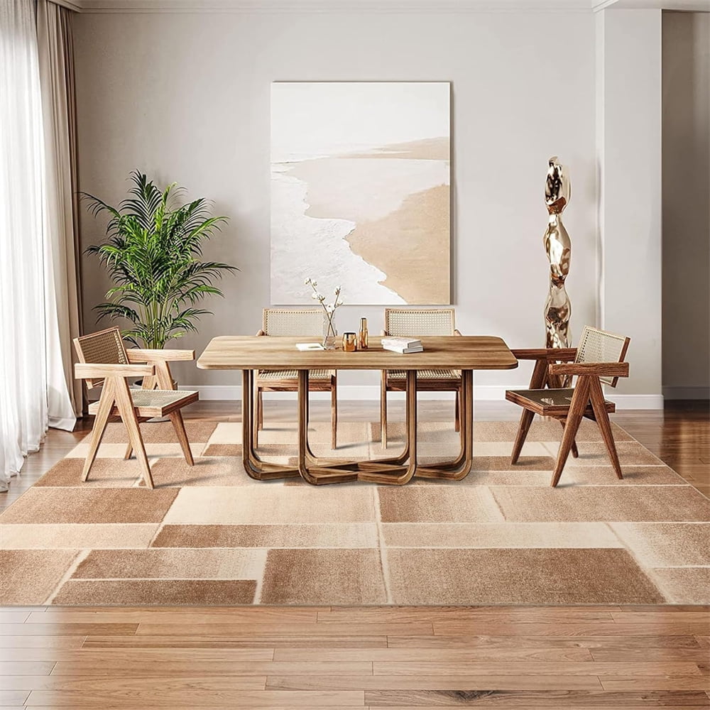 Modern Geometric Patchwork Area Rug, 2×6/5x7/ 8×10/9×12/ 10×13ft Large Rugs for Living Room, Collection Indoor Rugs for Bedroom, Throw Carpet Floor Decor for Entryway Dining Room Office Nursery