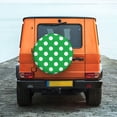 thumbnail image 6 of Susaid Green And White Polka Dot Print Tire Covers,Waterproof Anti-UV Snow Sun Rain Tire Covers for RV,Truck, SUV, Trailer, Camper-14 inch, 6 of 6