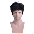 thumbnail image 1 of Peluca sintética para hombres, peluca corta y rizada negra Peluca corta negra para hombres Peluca corta y rizada para hombres Probada y confiable, 1 of 8