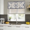 thumbnail image 5 of Boho Ethnic Valances for Windows, Decorative Rod Pocket Window Valance Curtains, Vintage Shabby Southwest Floral Motifs Short Curtain Drapes for Kitchen/Bathroom/Living Room, 2 Panels, 42" W x 18" L, 5 of 9