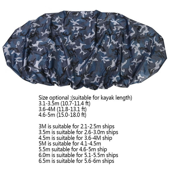 Lieonvis Kayak Covers UV Protection Canoe Cover 210D Oxford Kayak Accessories Dust Cover Waterproof Sunblock Outdoor Fishing Boat Cover Canoe Storage Cover for Fishing Boat Kayak Canoe