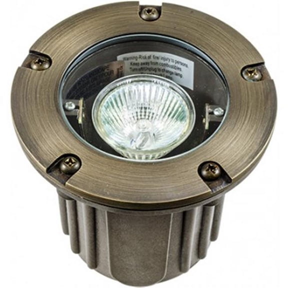 20W & 12V MR16 Open Face Well Light - Weathered Brass