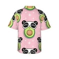 thumbnail image 4 of Xecao Panda Avocado print Hawaiian shirt - a stylish short-sleeve button-down for men, perfect for casual beach and tropical outings., 4 of 9