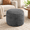 Grey-20"D x 20"W x 15"H, variant on Round Stuffed Pouf Ottoman (gray 26" D X W 18" H)