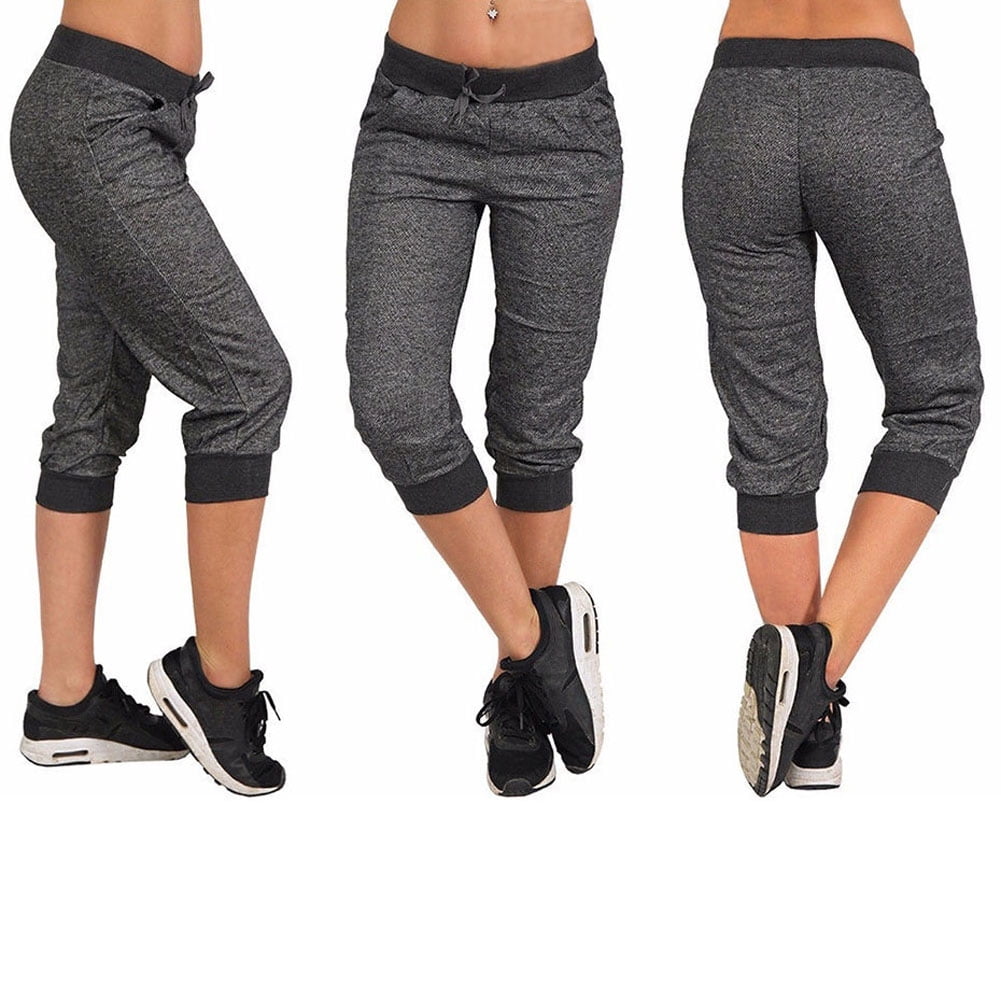 Women Sweatpants Capri Pants Jogger 