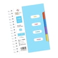 thumbnail image 2 of Spiral Notebook - 4 Subject Notebook, College Ruled Notebook with Dividers Pocket, Tabs Label, for Writing Journal, Home & Office Supplies, 7.5"X10"(Light Blue), 2 of 5