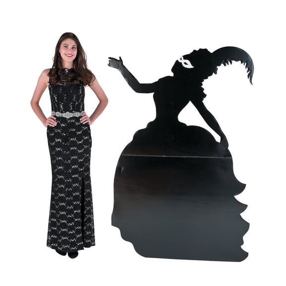 Masquerade Mademoiselle Silhouette Stand - Party Decor - 1 Piece